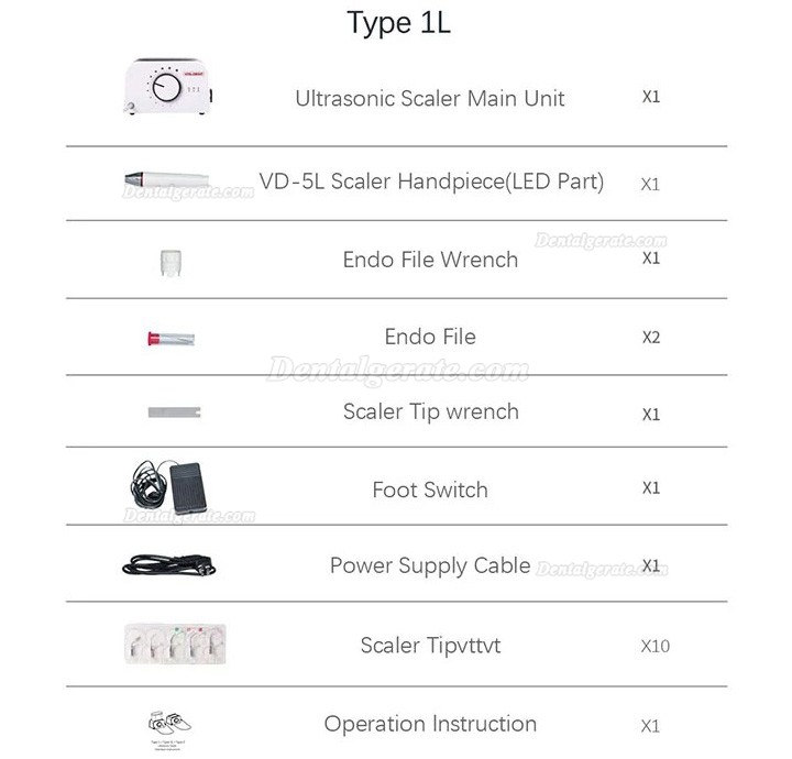 VolDent Type 1L LED Dental ultraschallscaler kompatibel mit EMS & Mectron
